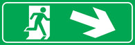 Down Right Arrow Exit Symbol Sign