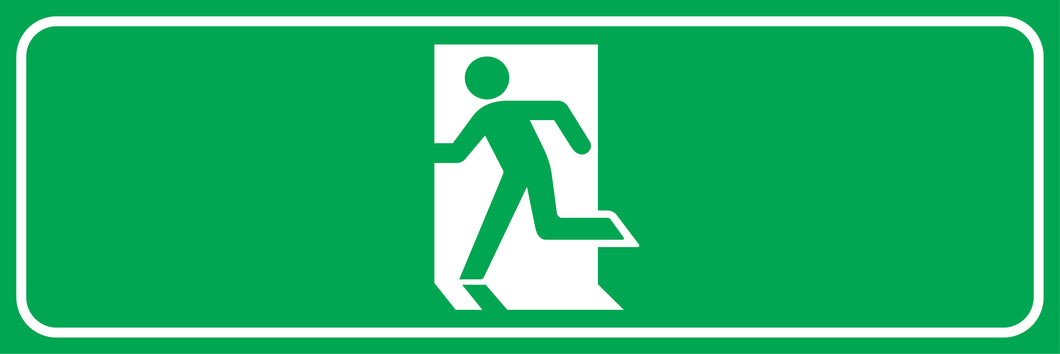Running Man Exit Sign