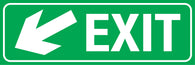 Down Left Arrow Exit Sign