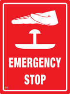 Emergency Stop Button Sign
