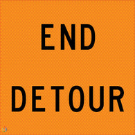 End Detour - Multi Message Temporary Road Traffic Sign