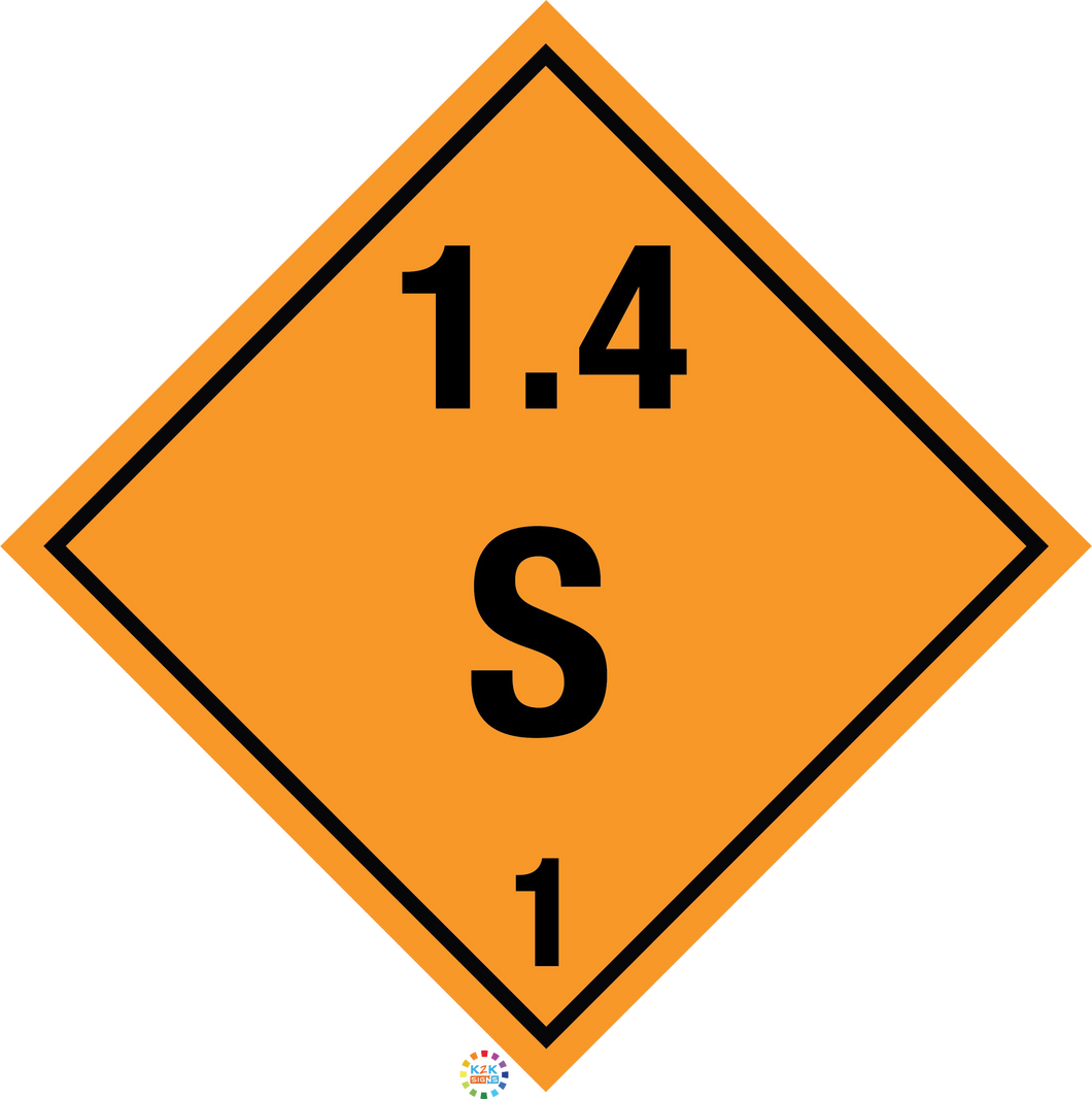 Explosive 1.4 S 1 Sign