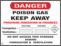 Danger - Poison Gas Keep Away Sign