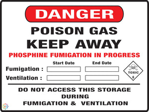 Danger - Poison Gas Keep Away Sign