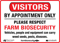 Visitors Please Respect <br/> Farm Biosecurity