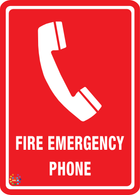 Fire Emergency Phone Sign