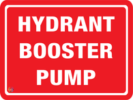Hydrant Booster Pump Sign