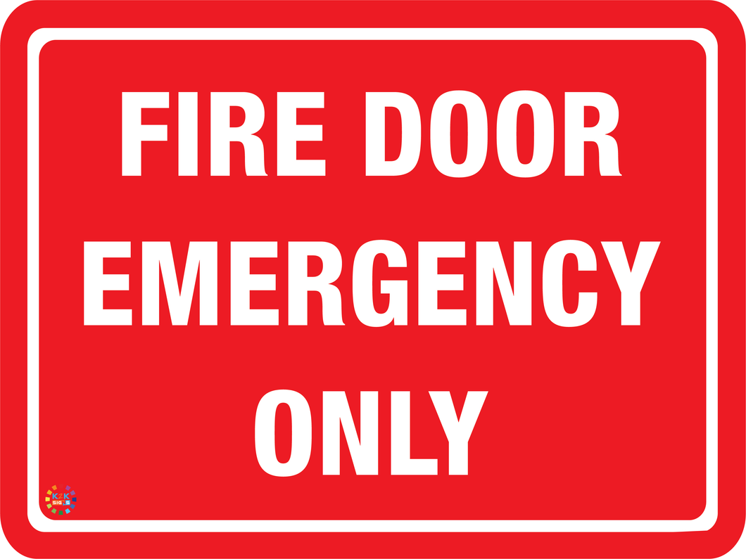 Fire Door<br/> Emergency Only
