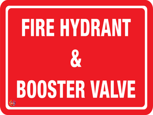 Fire Hydrant & Booster Valve Sign