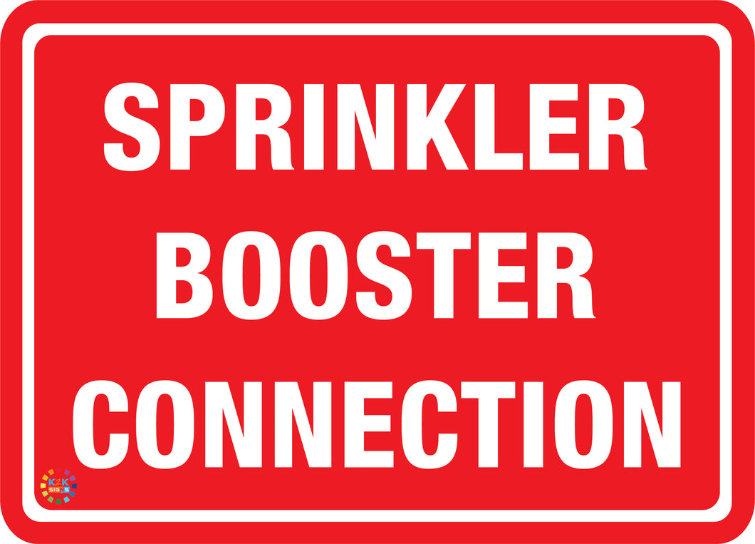 Sprinkler Booster Connection Sign