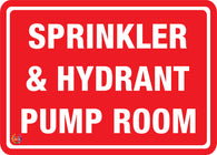 Sprinkler & Hydrant Pump Room Sign