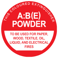 ABE Powder - Fire Extinguisher ID Marker 1 Sign