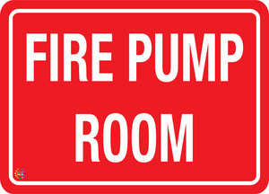Fire Pump Room Sign