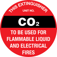 Fire Extinguisher ID Marker<br/> CO2