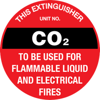 Fire Extinguisher ID Marker CO2 Sign