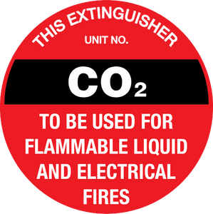 Fire Extinguisher ID Marker CO2 Sign