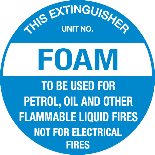 Fire Extinguisher ID Marker FOAM Sign