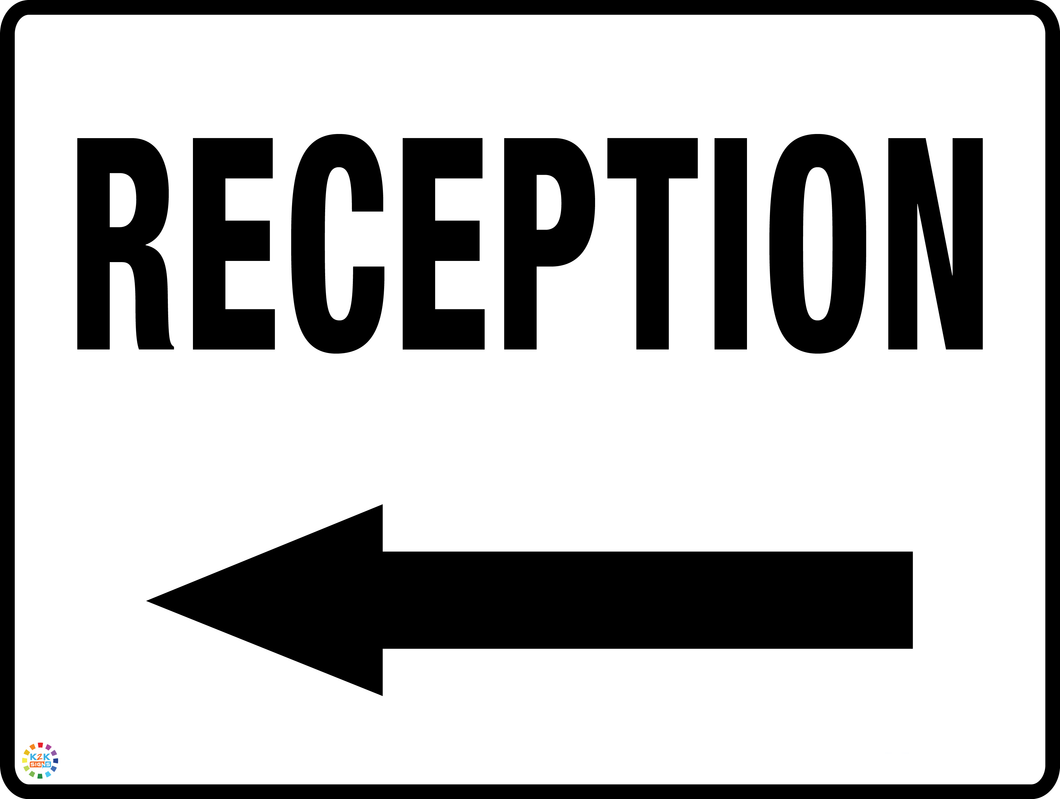 Left Arrow Reception Sign