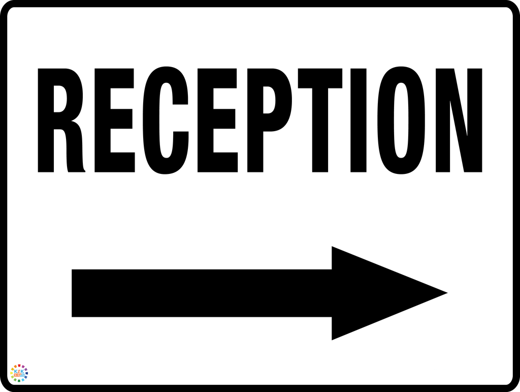 Right Arrow Reception Sign | K2K Signs Australia