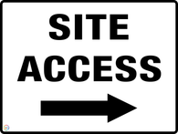 Site Access (Right Arrow) Sign