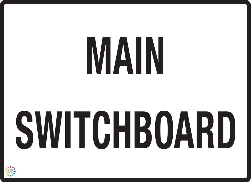 Main Switchboard Signage