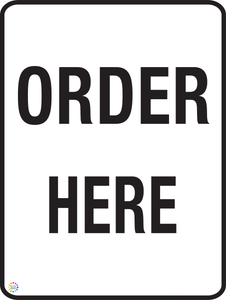 Order Here Sign