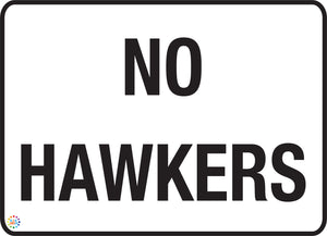 No Hawkers Sign