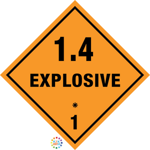 Class 1 Explosive 1 Div 1.4 Hazchem Sign