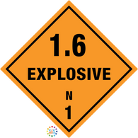 Class 1 Explosive 1 1.6N Hazchem Sign