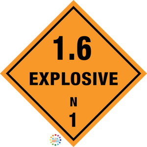 Class 1 Explosive 1 1.6N Hazchem Sign