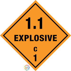 Class 1 Explosive 1 1.1C Hazchem Sign