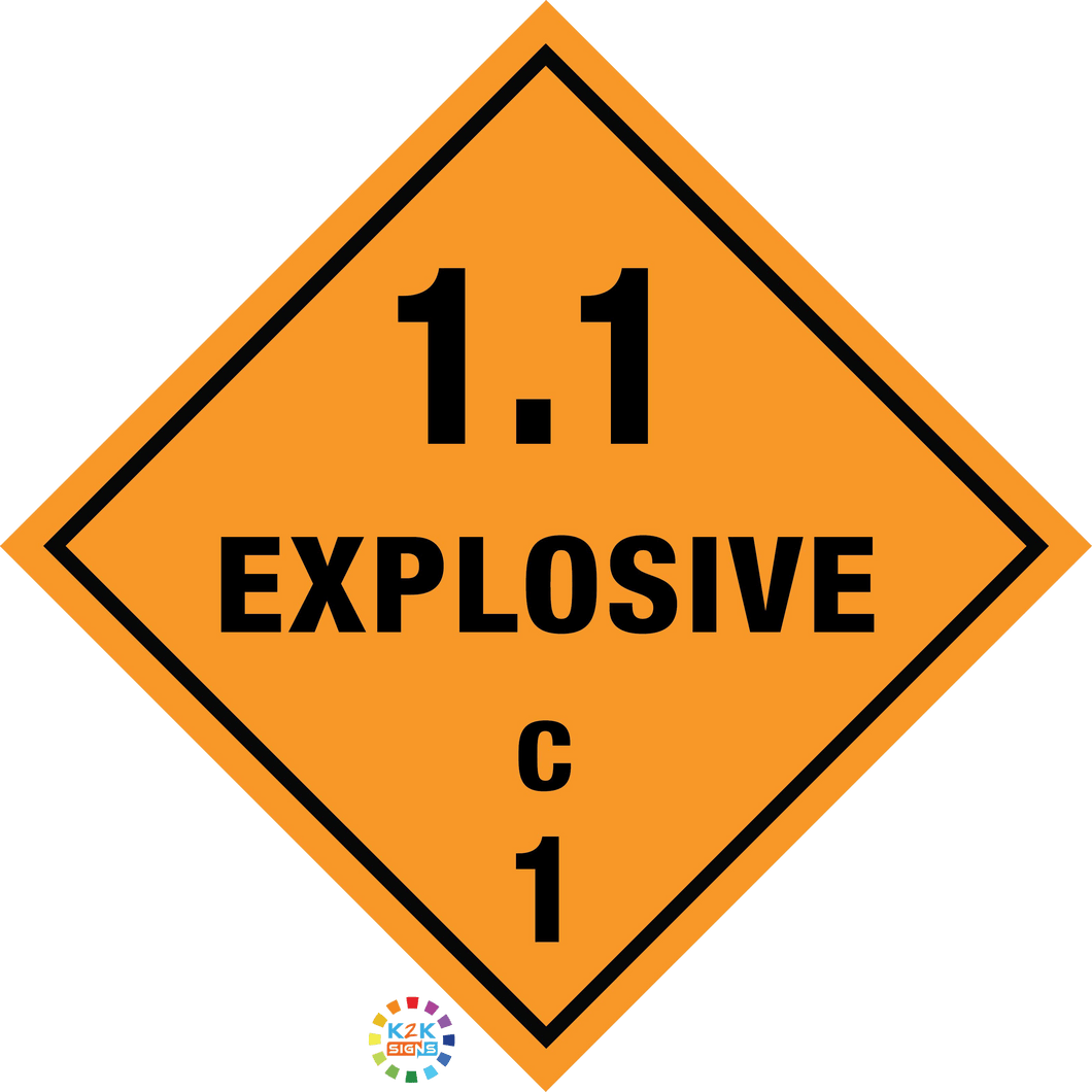 Class 1<br/> Explosive 1 1.1c
