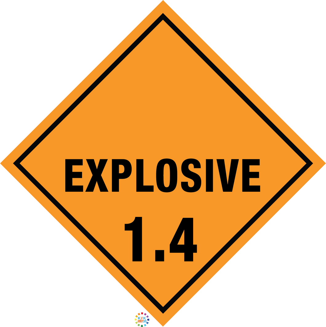 Class 1 Explosive 1.4 Hazchem Sign