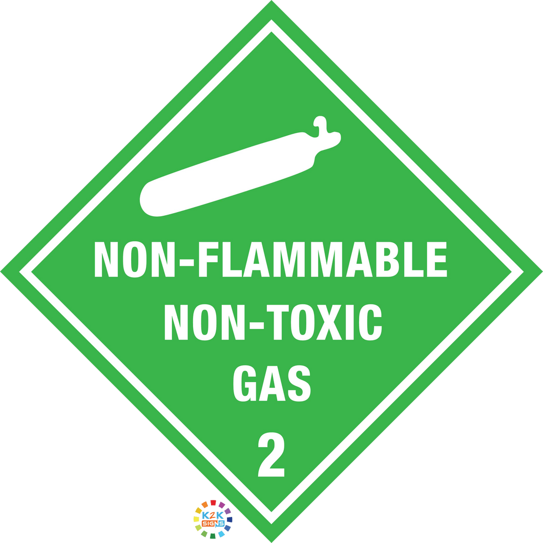 Class 2 Non-Flammable Non-Toxic Gas Sign