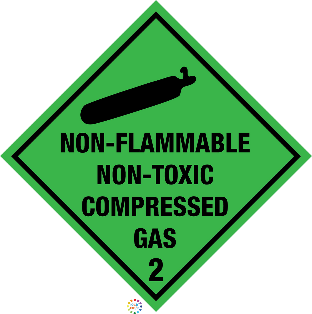 Non Flammable Non Toxic </br> Compressed Gas