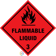 Class 3 Flammable Liquid Sign