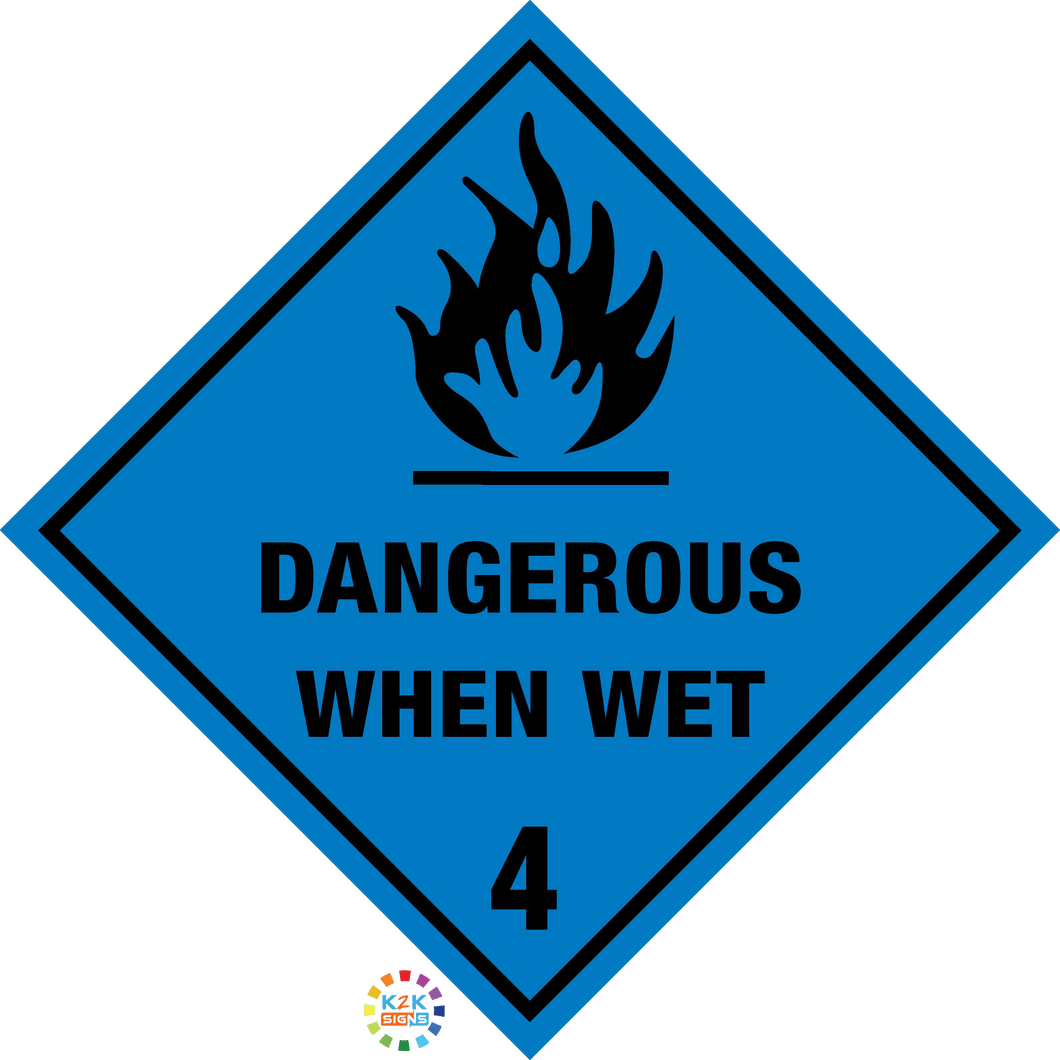 Class 4 Dangerous When Wet