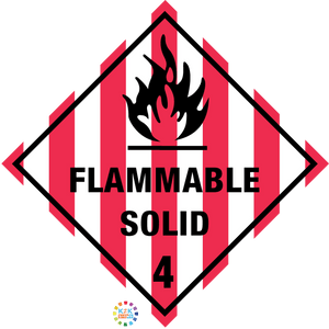 Class 4 Flammable Solid Hazchem Sign