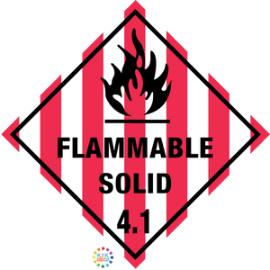 Class 4.1 Flammable Solid Hazchem Sign