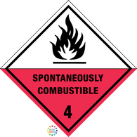 Class 4 Spontaneously Combustible Hazchem Sign