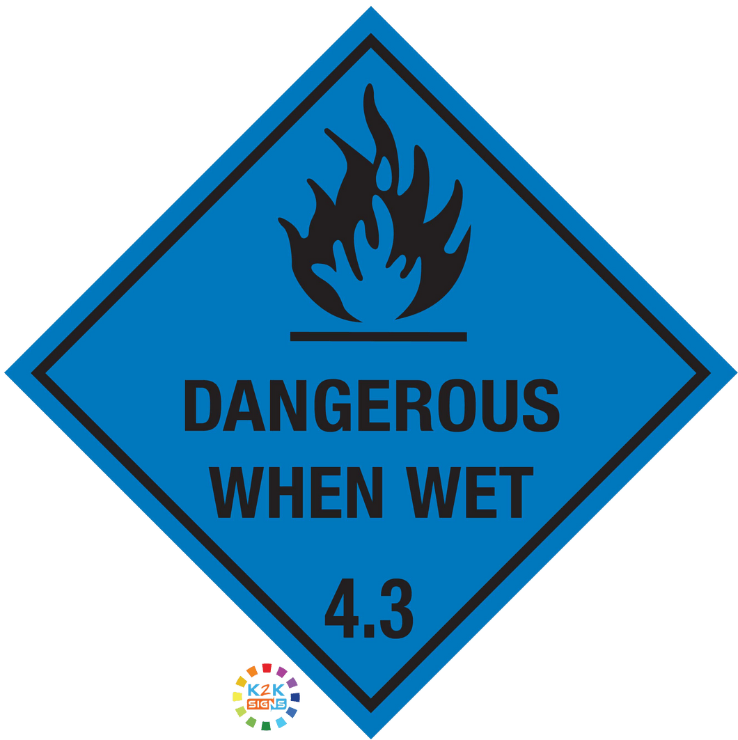 Class 4.3<br/> Dangerous When Wet