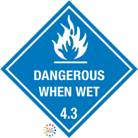 Class 4.3 Dangerous When Wet Hazchem Sign