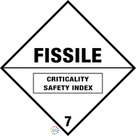 Class 7 Fissile - Criticality Safety Index Sign