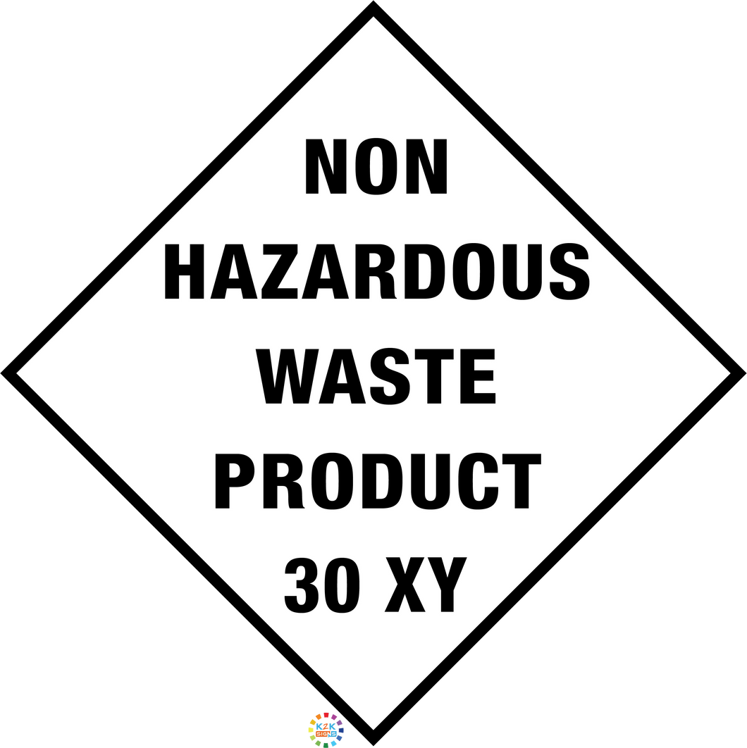 Non Hazadous</br> Waste Product 30xy