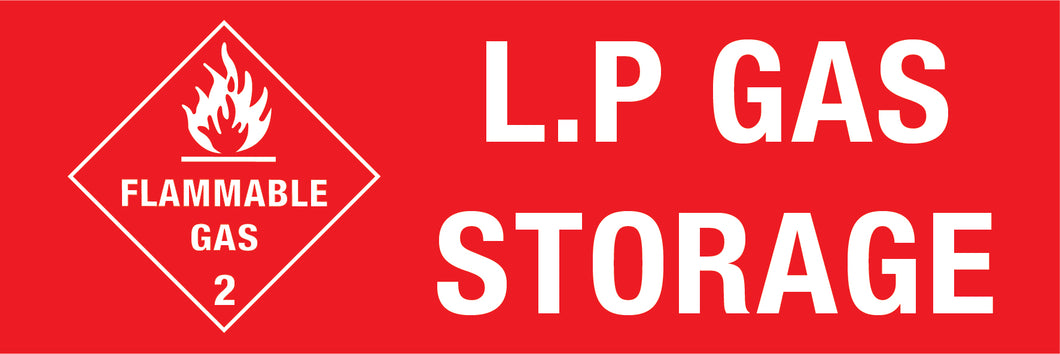Flammable Gas L.P Gas Storage Sign