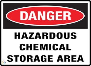 Hazardous Chemical Storage Area Sign