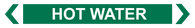 Hot Water - Pipe Marker Sign