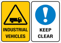 Industrial Vehicles - Keep Clear Sign