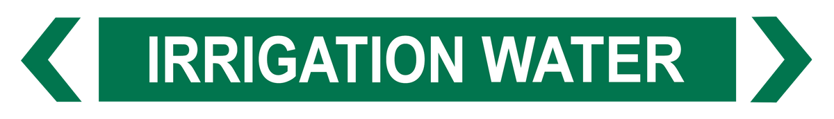 Irrigation Water - Pipe Marker Sign | K2K Signs Australia