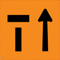 Lane Status Left Lane Closed Right Lane Open - Multi Message Temporary Road Traffic Sign 